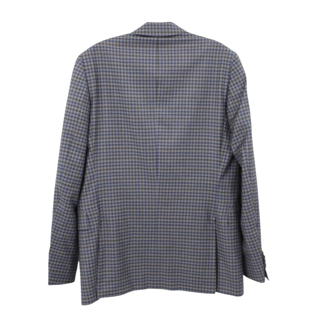TED BAKER ENDURANCE JAY MEN'S GRAY Purple Check PLAID 2-BUTTON BLAZER SIZE 36R - Picture 3 of 7